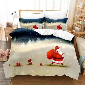 Carrying Gifts Bedding Set Duvet Cover Set 3d Bedding Digital Printing Bed Linen Queen Size Bedding Set Fashion Design EU single(135x200cm)