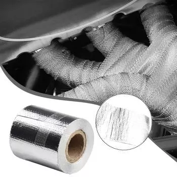 Cars 5Mx5cm Thermal Exhaust Tape Air Intaked Heating Insulation Shield Wraps Auto Aluminum Foil Thermal Tapes Cars Exterior Part CHINA