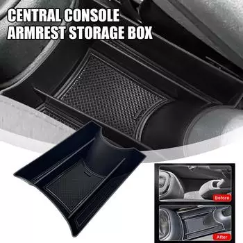 Cars Voiture Armrest Storage Box Center Console Interior Finishing Tray 13-21 UP Car Interior Accesorios Para Auto чёрный