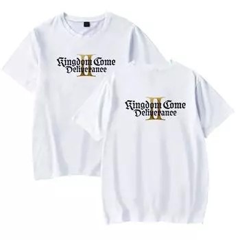 Царство грядет: Deliverance II Cartoon Женские и мужские футболки с принтом номера O-образный вырез свободные короткие рукава модная мужская одежда уличная одежда XS