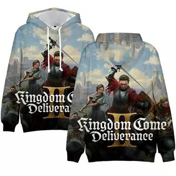 Царство грядет: Deliverance II Hoodie Harajuku Осенний пуловер Мода Унисекс Длинный рукав Повседневная уличная одежда Свободная уличная одежда XS