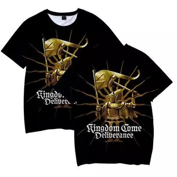 Царство грядет: Футболка Deliverance II Хип-хоп Мужская Женская Футболки с принтом Футболки Harajuku Модная летняя футболка XS