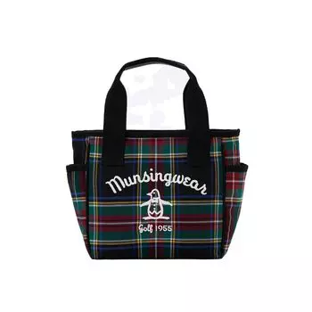 Cart Bag Plaid Cooling Space Penguin Logo Stylish Round Golf MG4FTT46U BK00 [Munsingwear] (Black)