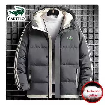 CARTELO Мужская и женская куртка-пуховик с вышивкой, водонепроницаемая зимняя куртка-парка, теплое утепленное лыжное пальто M