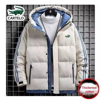 CARTELO Мужская и женская куртка-пуховик с вышивкой, водонепроницаемая зимняя куртка-парка, теплое утепленное лыжное пальто M