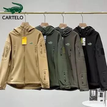 CARTELO Мужская и женская осенне-зимняя утолщенная плюшевая куртка с вышивкой, морозостойкая и теплая куртка S