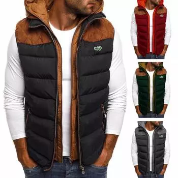 CARTELO Мужская осенне-зимняя хлопковая майка высокого качества с вышивкой, модная повседневная удобная утолщенная куртка без рукавов S