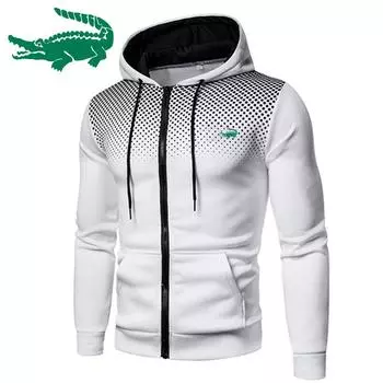 CARTELO новая брендовая мужская толстовка высокого качества на молнии в горошек, осень/зима, толстовка для пар с вышивкой S серый