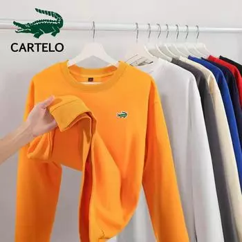 CARTELO, новая осенне-зимняя хлопковая утепленная кашемировая классическая толстовка с капюшоном для мужчин и женщин, пуловер для пар