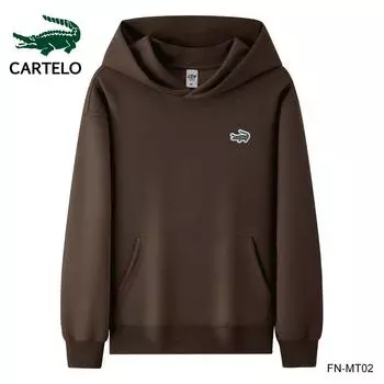 CARTELO новая осенне-зимняя утолщенная хлопковая классическая толстовка с капюшоном для мужчин и женщин, пуловер для пар S дубильная кора