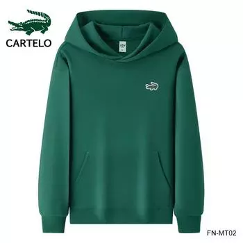 CARTELO новая осенне-зимняя утолщенная хлопковая классическая толстовка с капюшоном для мужчин и женщин, пуловер для пар S чёрный