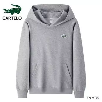 CARTELO новая осенне-зимняя утолщенная хлопковая классическая толстовка с капюшоном для мужчин и женщин, пуловер для пар S дубильная кора