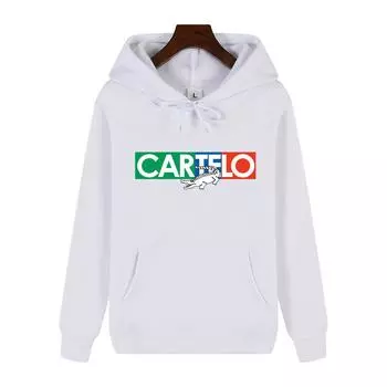 CARTELO новая весенняя, осенняя, зимняя дизайнерская одежда с принтом, мужская толстовка с капюшоном, пуловеры для пар S белый