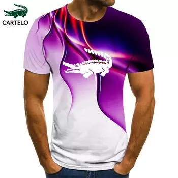 CARTELO Новинка 2024 года, футболка с 3D принтом, мужская и женская футболка, летние повседневные топы, модная рубашка с круглым вырезом, уличная одежда больших размеров S