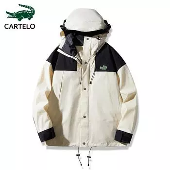 CARTELO осенне-зимний новый альпинистский костюм для мужчин и женщин, куртка с капюшоном из ткани с одинаковыми защитными свойствами, повседневная и простая по цвету S