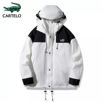 CARTELO осенне-зимний новый альпинистский костюм для мужчин и женщин, куртка с капюшоном из ткани с одинаковыми защитными свойствами, повседневная и простая по цвету S