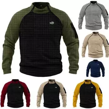 CARTELO осенне-зимний новый клетчатый мужской свитшот с двойной молнией и вышивкой S