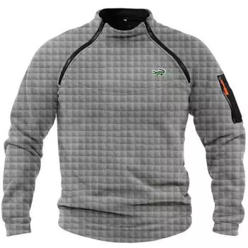 CARTELO осенне-зимний новый клетчатый мужской свитшот с двойной молнией и вышивкой S