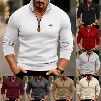 CARTELO осенне-зимняя мужская повседневная плюшевая однотонная толстовка с длинными рукавами в европейском и американском стиле на молнии с воротником-стойкой и вышивкой, топ с капюшоном для мужчин