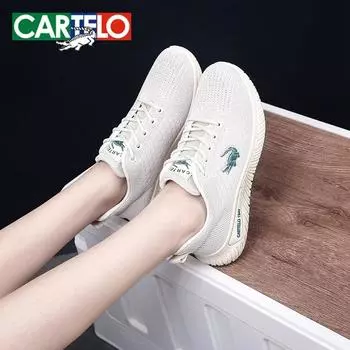 CARTELO Весенне-летняя сетка Flyknit для мужчин и женщин, сверхлегкие и удобные массажные стельки, новая обувь Flyknit 39