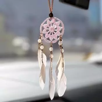 Cartem car mini dream catcher CT445, розовый, 1 шт., корейский автомобильный аксессуар