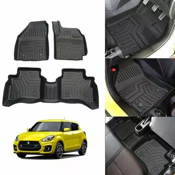 Cartist Коврики для пола Suzuki Swift Swift Sport ZC33S Автомобильные коврики SWIFT SWIFTSPORT ZC13S ZC43S ZC53S ZD53S ZC83S ZD83S 4-е поколение 3D коврики для пола чёрный