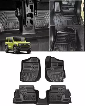 Cartist Suzuki Jimny JB64 JB74 Коврик для пола 3D Коврик для автомобиля 3D Коврик для пола для автомобилей 3D Водонепроницаемый грязеотталкивающий материал TPE Изготовленные на заказ детали для чёрный