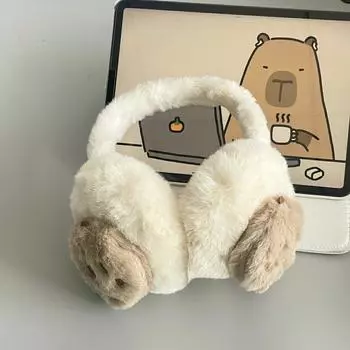 Мультяшные аксессуары, женские милые плюшевые зимние теплые наушники, антифриз, наушники-вкладыши, защита ушей