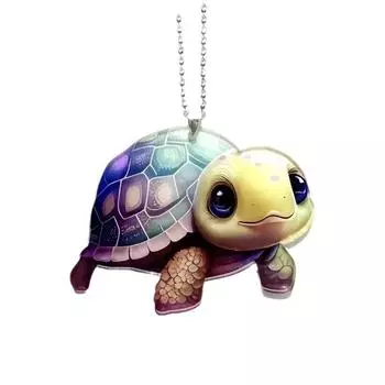 Cartoon Acrylic Charming Turtle Car Interior Decoration Pendant With Vibrant Colors 1