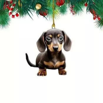 Cartoon Acrylic Stylish Dog Hanging Decor Car Accessory Fun Keychain Pendant For Bags Travel