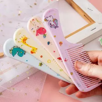 Cartoon Animal Baby Child Comb Girl One Year Old 2 Years Old Hairdressing Comb Fine Tooth Pointed Tail 2 Comb Set