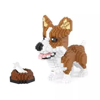 Cartoon Animal Building Blocks Creative Pet Dog Assembly Toy Diy Educational Puzzle Parent-Child Interactive Toy Gifts