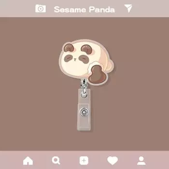 Cartoon Animal Cartoon Retractable Badge Reel Animal Style Cute Bunny ID Holder Card Holder style 2