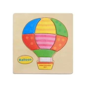 Cartoon Animal Fruit Car Pattern Wooden 3D Puzzle Baby Intelligence Early Learning Educational Toy Cute Wood Puzzle For Kids