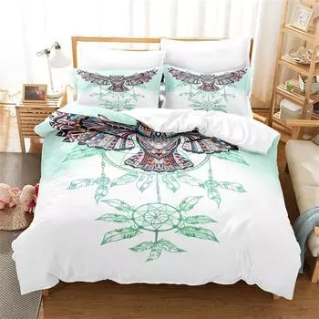 Белый комплект постельного белья с изображением животных из мультфильмов, пододеяльник, комплект 3D-постельного белья, модный дизайн, покрывало, комплекты постельного белья размера King Full Size 70x133cm 2pcs