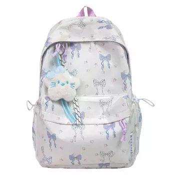 Cartoon Backpack Student Schoolbag Women s Large Capacity Backpack Small фиолетовый