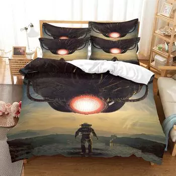 Cartoon Bedding Set Duvet Cover Set 3d Bedding Digital Printing Bed Linen Queen Size Bedding Set Fashion Design bed cover set EU single(135x200cm)