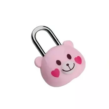 Cartoon Cabinet Lock Plastic Mini Padlock Security Tool Bear Padlock Handbag Box A