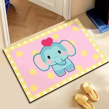 Cartoon Can Love Bathroom Mat Household Toilet Absorbent Non-slip Quick Drying Mat Bathroom Door Mat Carpet 40 * 60cm diatom mud