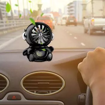 Cartoon Car Air Fresheners Solar Powered Rotating Car Air Freshener Solar Robot Rotating Car Oil Diffuser Solar Car Oil Diffuser чёрный