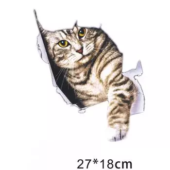 Cartoon Car Stickers Creative 3D Cat Funny Car Body Scratch Masking Stickers Animal Styling Stickers Decoration Car Accessories