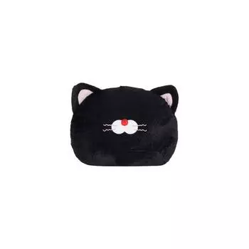 Cartoon Cat Car Headrest Black Plush Seat Cushion Car Seat Decoration Cushion Back Headrest
