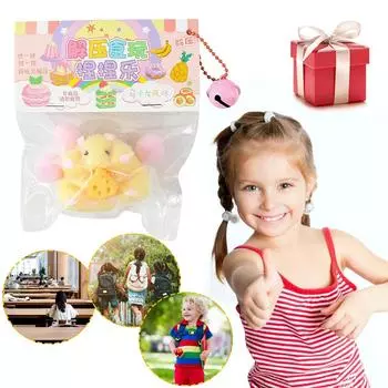 Cartoon Cat Claw Cute Hamster Tricky Funny Squeeze Toy Soft Squeeze Fidget Toy Q Yellow Hamster