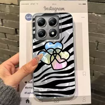 Cartoon Cat Love Heart Girls Women Water Texture Case For Xiaomi 14T 13T Pro 14Tpro 11 Lite 5G NE Shockproof Bumper Fundas Cover Xiaomi 13T белый