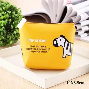 Cartoon Cat PU Leather Coin Bag Pure Zipper Cartoon Cute Cat Coin Key Bag Money Pocket Women Men Coin Purse Small Wallet Kid