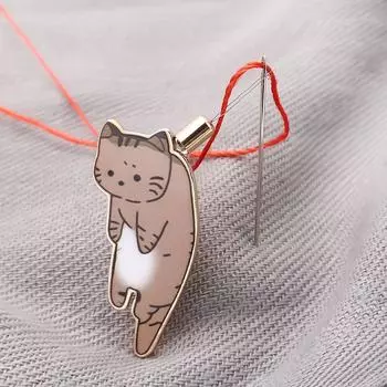 Cartoon Cat Shape Embroidery Sewing Tool Needle Threader Stitch Insertion Tool Threading Tool 1