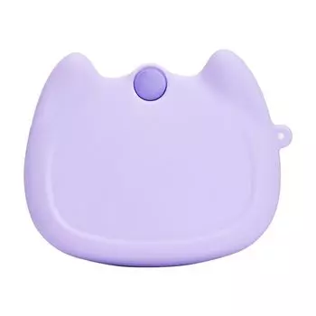 Cartoon Cat Silicone Retainer Case Soft Drain Holes Denture Storage Box Candy Color Mini Mouth Guard Container Tooth Care Tool