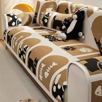 Cartoon Chenille Sofa Cover Cloth Towel New Four Seasons Universal Sofa Cover Cover a Whole Full Cover Cushion 70x70cm