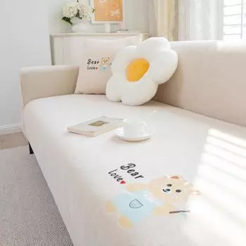 Чехол для дивана из шенилла с рисунком из мультфильма, эластичный, все включено, четыре сезона, универсальный, нескользящий, подушки для сидений дивана, устойчивый к царапинам 90-140cm