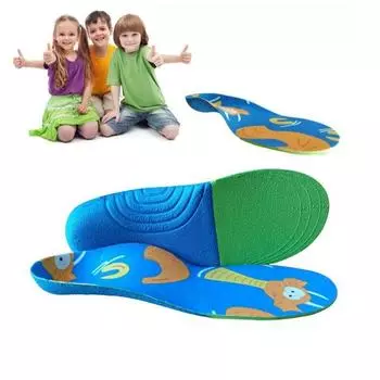 Cartoon Children s Orthotic Insole with Inner and Outer Octagonal Arch, Flat Foot, Outward Rotation Correction Arch Pad XS (20~ 22 yards) синий